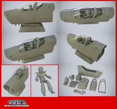 Robotech Cabina + Piloto Archivo Stl Para Impresión 3d