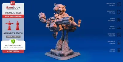 Rocket Racoon Archivo Stl Para Impresion 3D