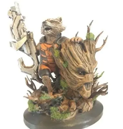 Rocket y Groot Archivo STL OBJ para Impresion 3D