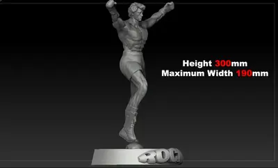 Rocky Balboa Archivo Stl Obj Para Impresion 3D