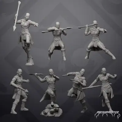 Royal Sister Warriors Archivo Stl Para Impresion 3D