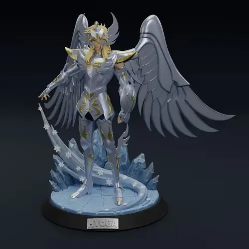 Saint Seiya Cygnus Hyoga God Divine Stl Obj Impresión 3d
