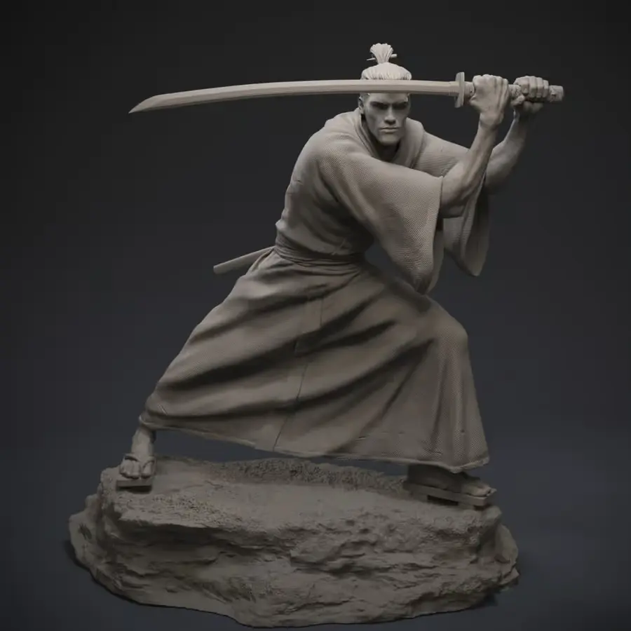 Samurai Jack Archivo Stl Obj Para Impresion 3D