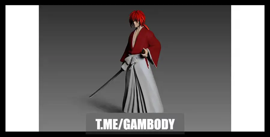 Samurai X Kenshin Himura Archivo Stl Para Impresion 3D