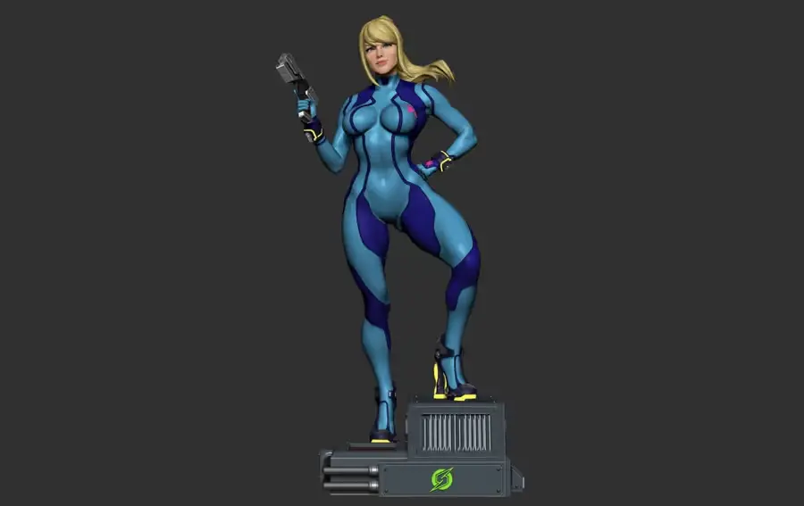 Samus Zero Suit Archivo Stl Para Impresion 3D