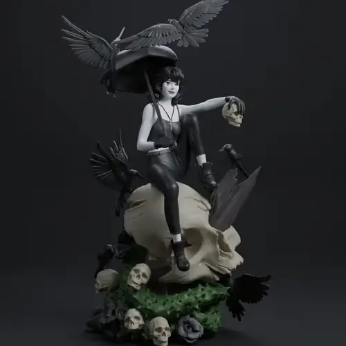 Sandman Death Dpaula Archivo Stl Para Impresión 3d