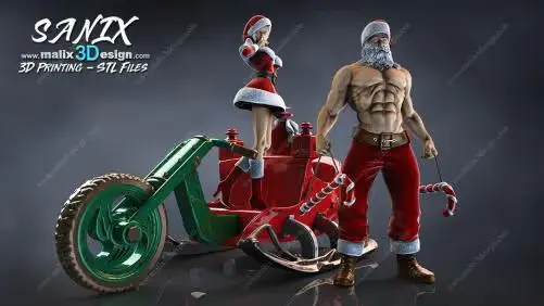 Santa Claus Stl Files Archivo Stl Obj Para Impresion 3D