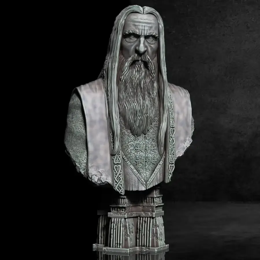 Saruman Busto Archivo STL OBJ para Impresion 3D