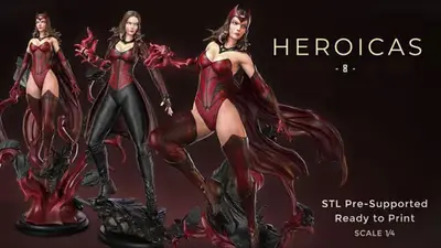 Scarlet Witch H 8 D1 Y D2 Archivos Stl Para Impresión 3d