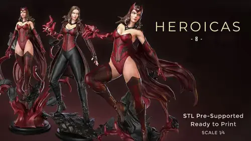 Scarlet Witch H 8 D1 Y D2 Archivos Stl Para Impresión 3d