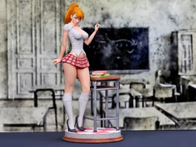 Schoolgirl Archivo Stl Para Impresion 3D