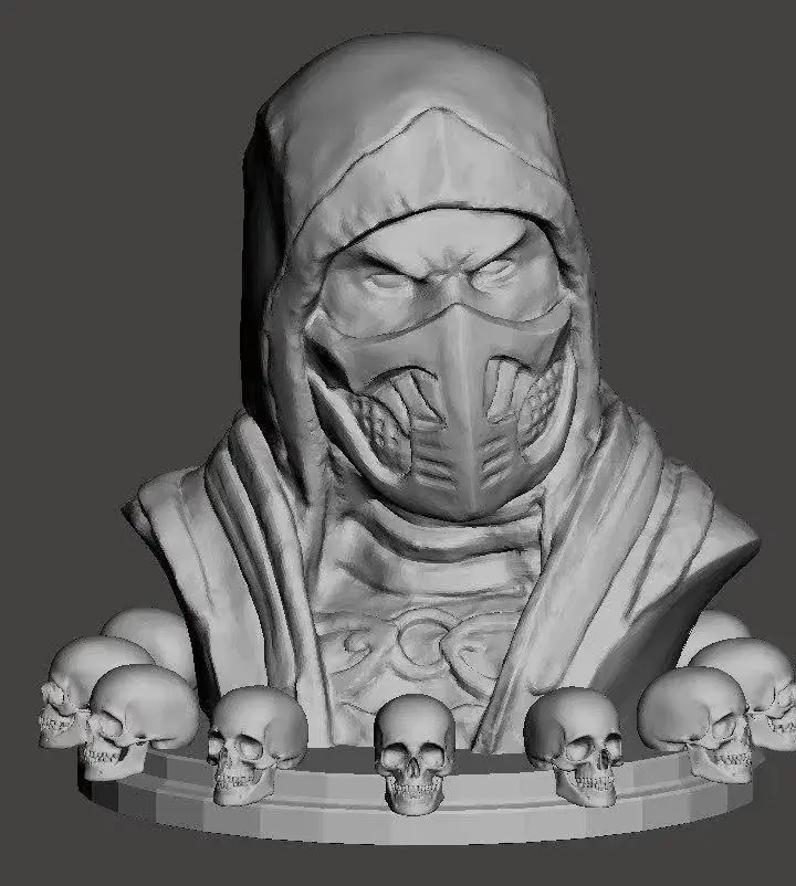 Scorpion Busto Archivo Stl Para Impresion 3D