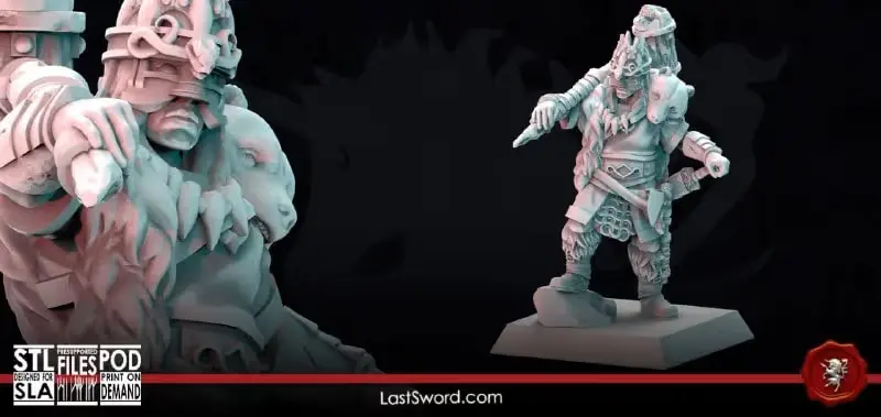 Señor De La Guerra Last Sword Archivo Stl Para Impresion 3D