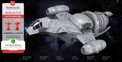 Serenity Shuttle Fdm Gambody Archivos Stl Impresión 3d
