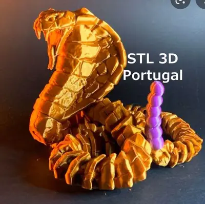 Serpiente Cascabel Archivo Stl Obj Para Impresion 3D