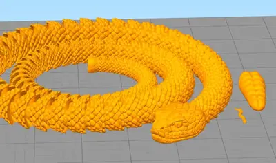 Serpiente De Cascabel Articulado Archivos Stl Impresión 3d