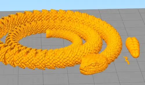 Serpiente De Cascabel Articulado Archivos Stl Impresión 3d