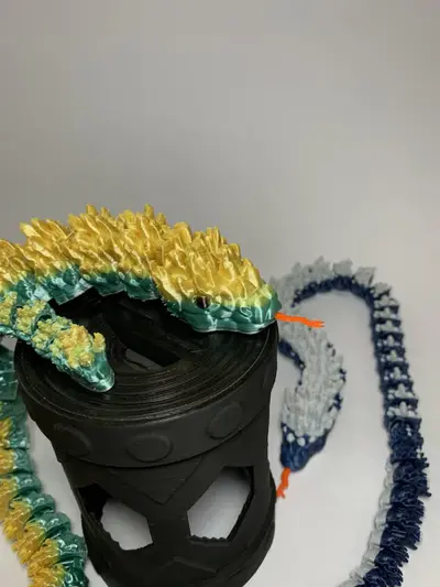 Serpiente Escarcha Archivo Stl Obj Para Impresion 3D