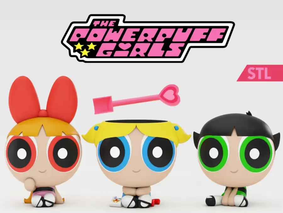 Set Chicas Super Poderosas Archivo Stl Para Impresion 3D