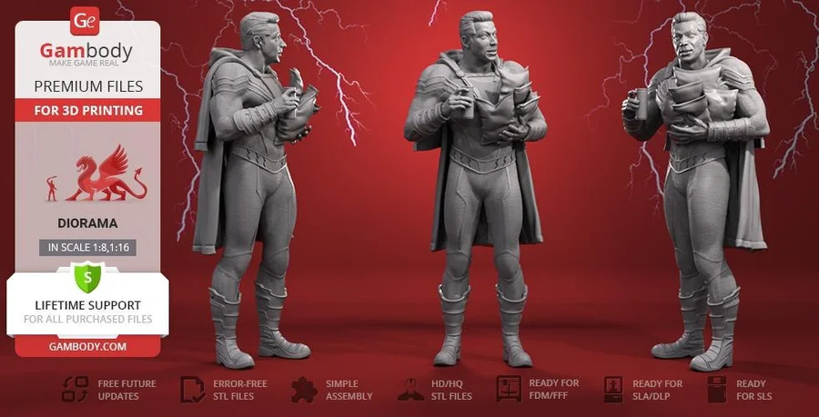 Shazam Pelicula Archivo STL Impresión 3D