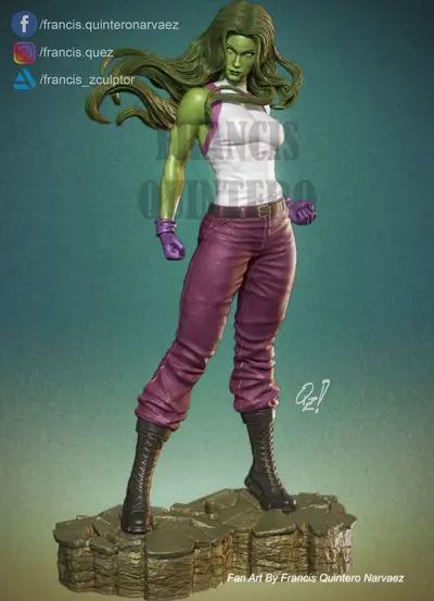 She Hulk Archivo Stl Para Impresion 3D