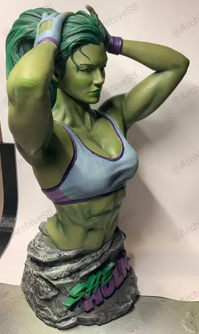 She Hulk Busto Archivo Stl Para Impresion 3D
