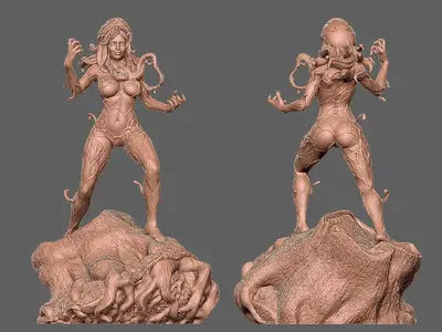 She Venom Archivo Stl Para Impresion 3D