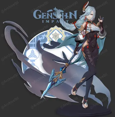 Shenhe Genshin Impact Archivo Stl Para Impresion 3D