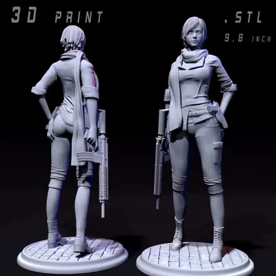 Sherry Birkin Resident Evil 6 Archivo Stl Para Impresion 3D