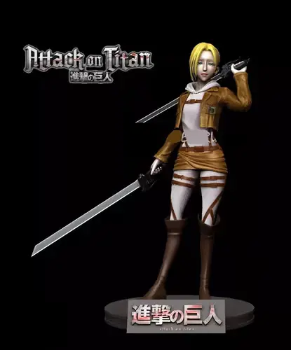 Shingeki No Kyojin Annie Standing Z3d Stl Para Impresión 3d