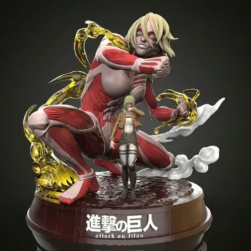 Shingeki No Kyojin Female Titan Annie Stl Obj Impresión 3d