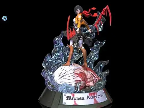 Shingeki No Kyojin Mikasa Armored Archivos Stl Impresión 3d