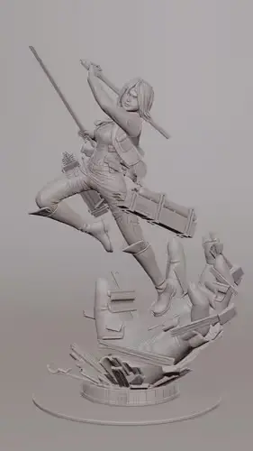 Shingeki No Kyojin Mikasa Hand Archivo Stl Para Impresión 3d