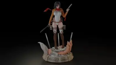 Shingeki No Kyojin Mikasa Sexy Archivo Stl Para Impresión 3d