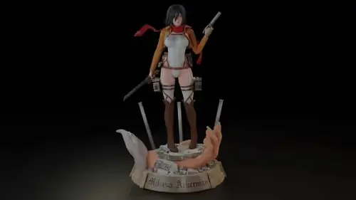 Shingeki No Kyojin Mikasa Sexy Archivo Stl Para Impresión 3d