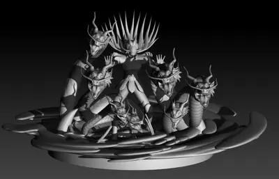 Shiryu Archivo Stl Obj Para Impresion 3D