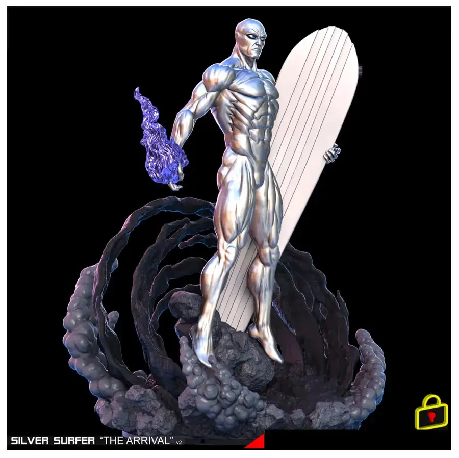 Silver Surfer Archivo Stl Obj Para Impresion 3D