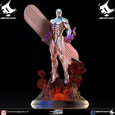 Silver Surfer V1 Archivo STL Impresión 3D