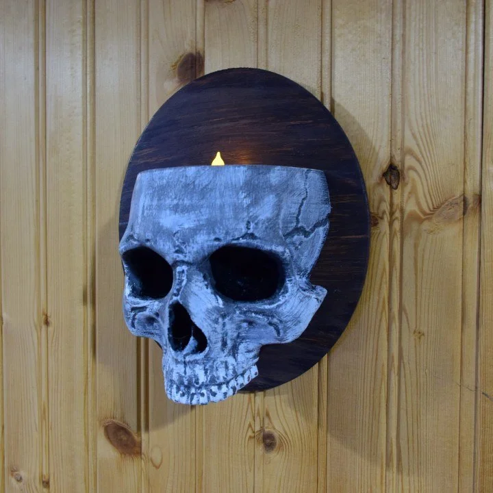 Skull Wall Sconce Archivo STL Impresión 3D