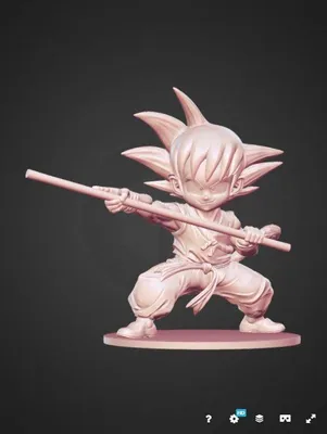 Son Goku Archivo STL Impresión 3D