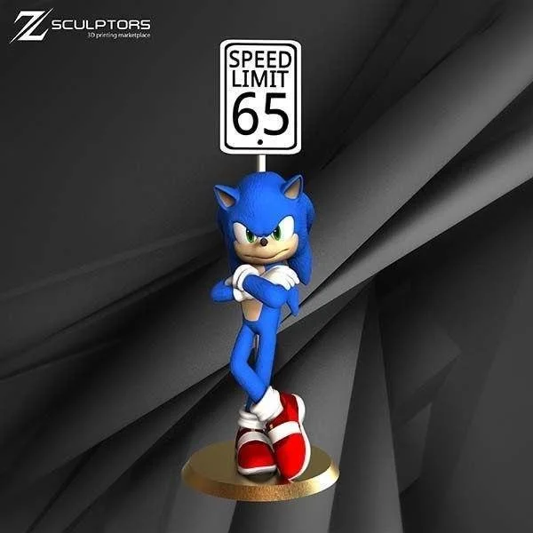 Sonic Movie Archivo STL Impresión 3D