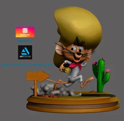 Speedy Gonzalez Archivo Stl Obj Para Impresion 3D
