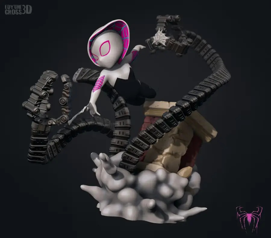 Spider Gwen Archivo Stl Para Impresion 3D