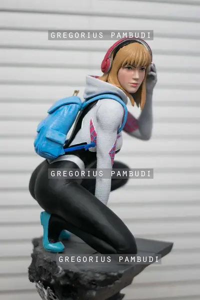 Spider Gwen Printable Archivo STL OBJ para Impresion 3D