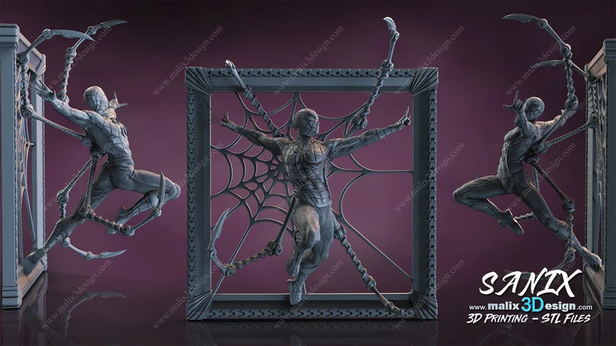 Spider Man Cadre Archivo STL Impresión 3D