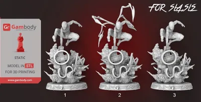 Spider Man Explosion Scene Archivo STL Impresión 3D