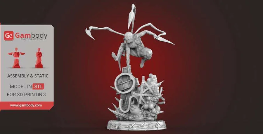 Spider Man Explosion Scene Archivo STL Impresión 3D