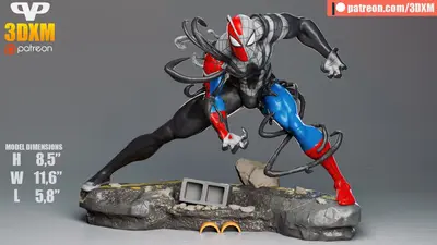 Spider Man Maximum Venom Archivo Stl Obj Para Impresion 3D