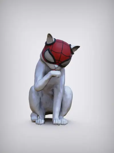 Spidercat Miles Morales Archivo Stl Obj Para Impresion 3D