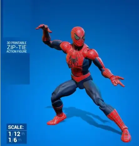 Spiderman Articulado Archivo Stl Obj Para Impresion 3D